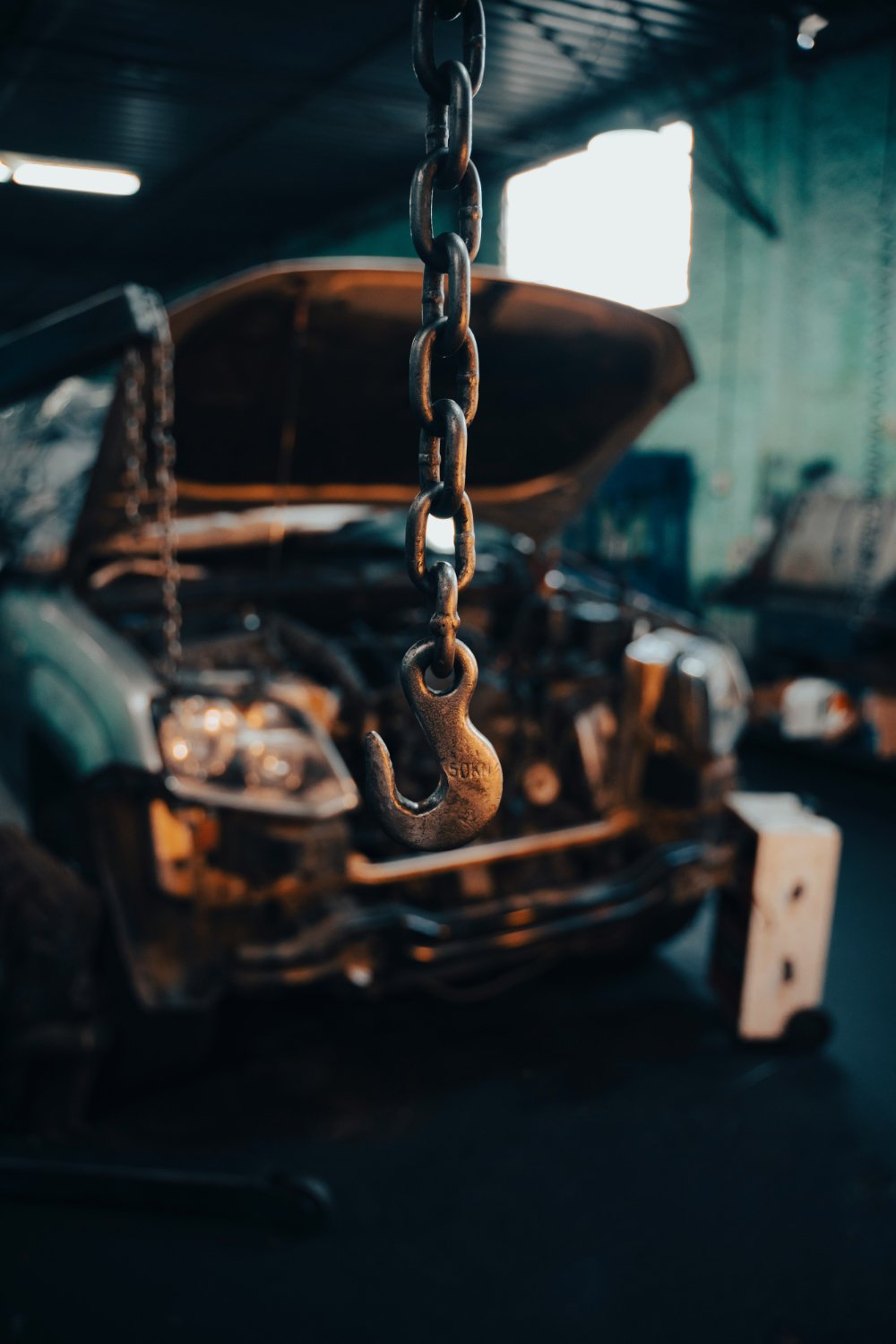 Oldtimer in der Werkstatt